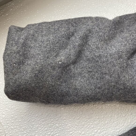 Gap S Primaloft Heather Grey Wool Alt Down Hooded Jacket Coat Zippered Pockets - Picture 13 of 14